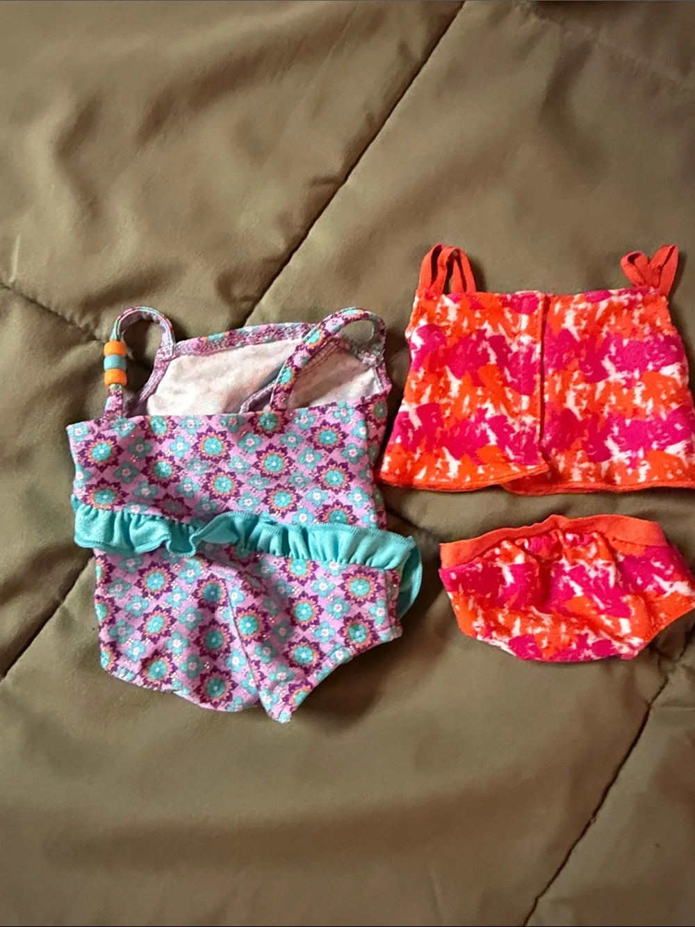 American Girl Doll Swimsuit Set - Pink, Turquoise
